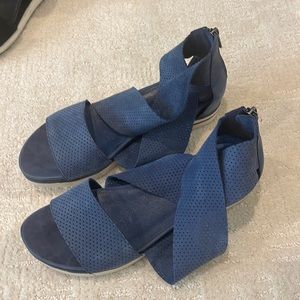 Eileen Fisher blue suede sandals